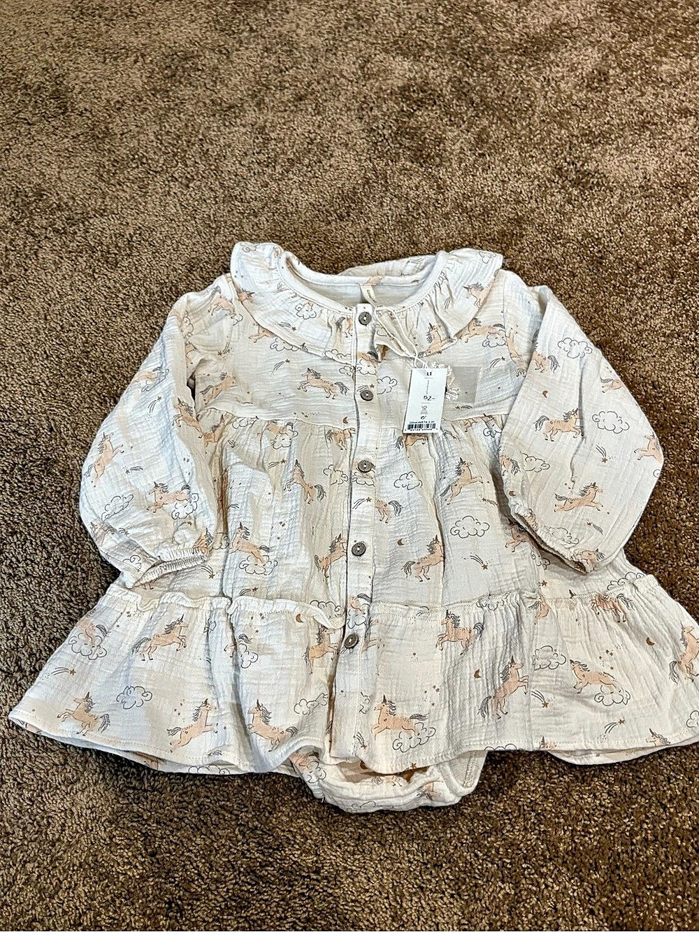 NWT Quincy Mae Unicorn Dress with Bloomer Size 2-3Y